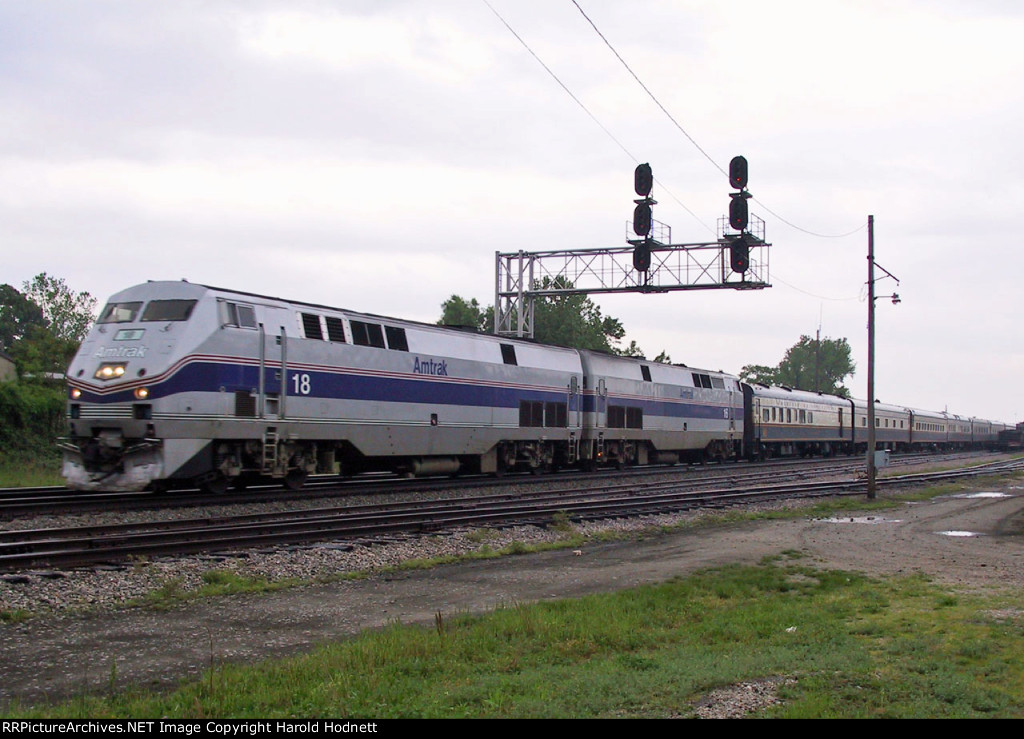 AMTK 18 & 16 lead the American Orient Express